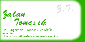 zalan tomcsik business card